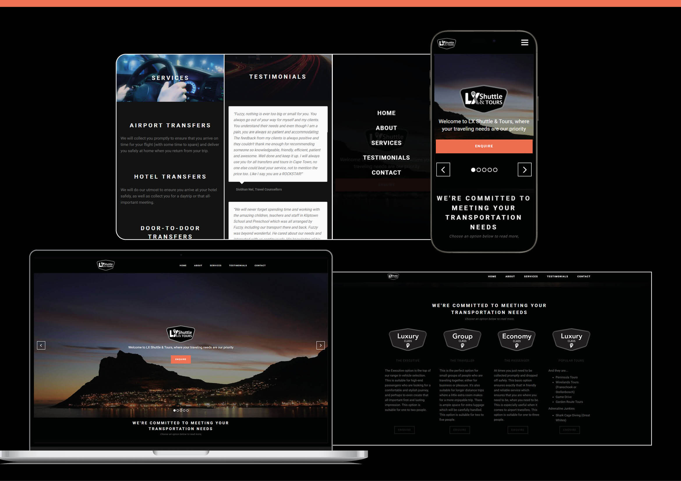 Mobile and Desktop screens